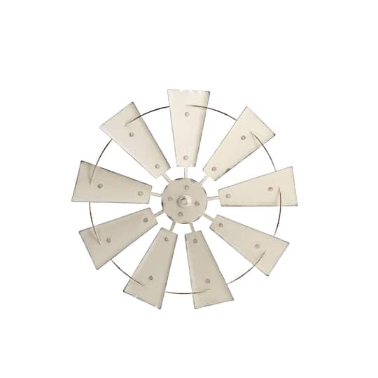 Glitzhome® 22" Beige Metal Wind Spinner Wall Décor